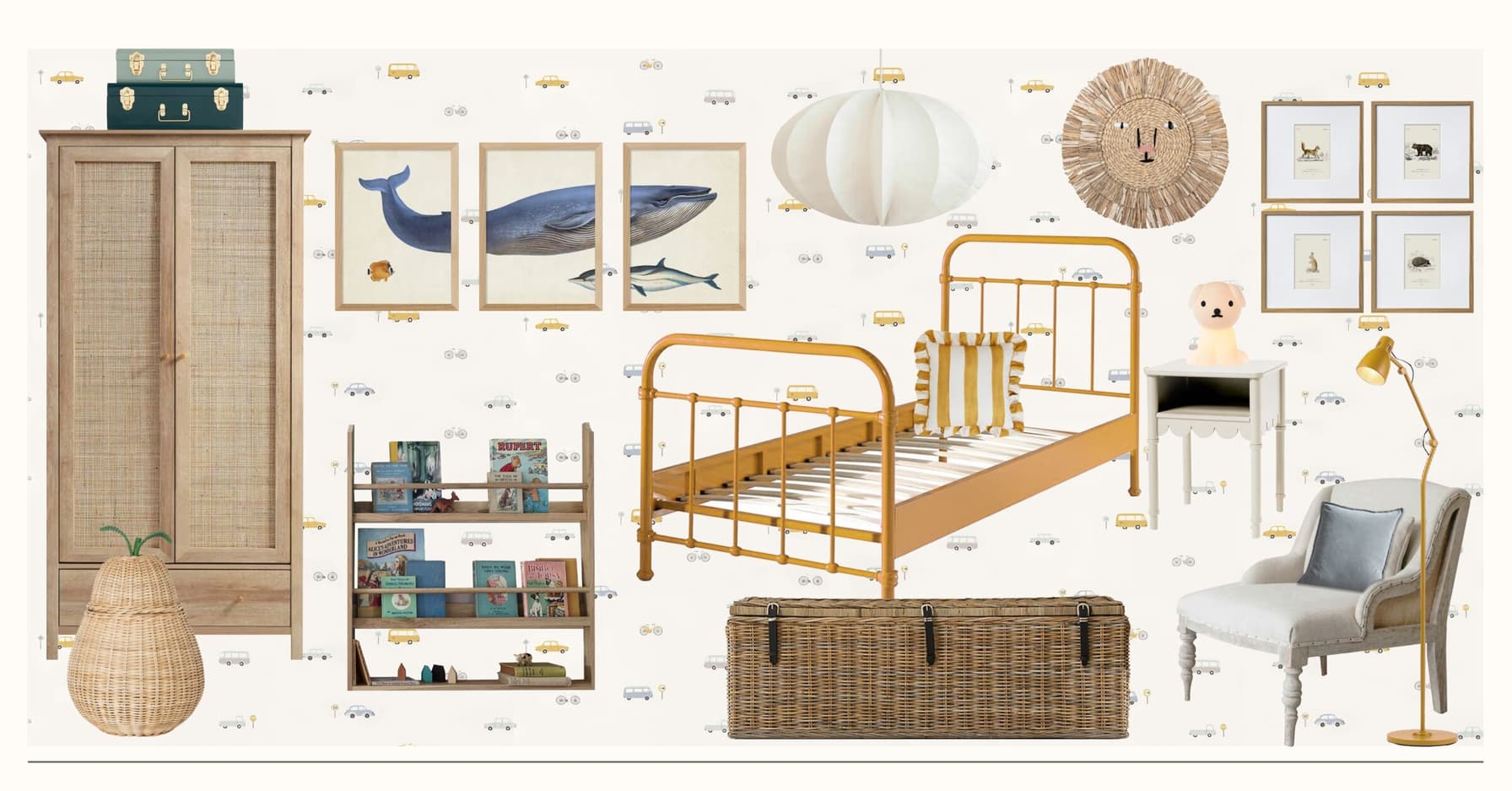 Various edesigns childrens bedroom moodboard