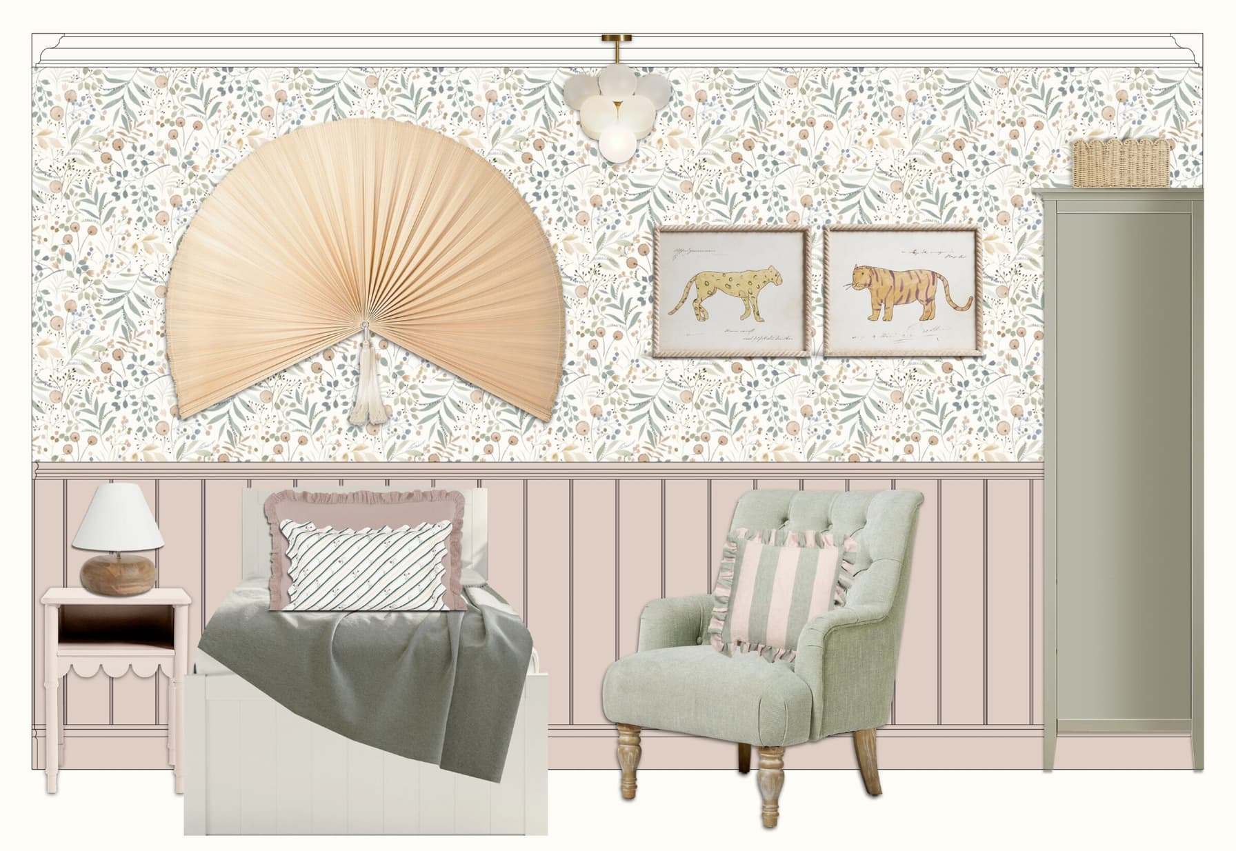 Various edesigns childrens bedroom pink floral