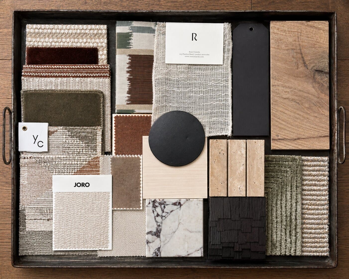 Lake house living room palette