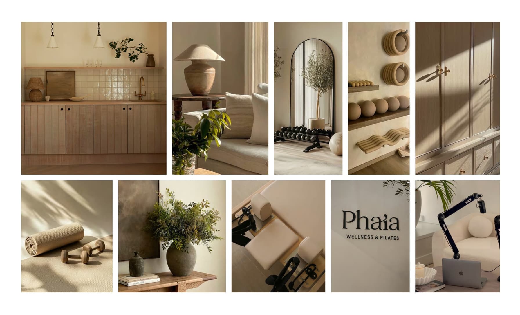 Pilates studio moodboard