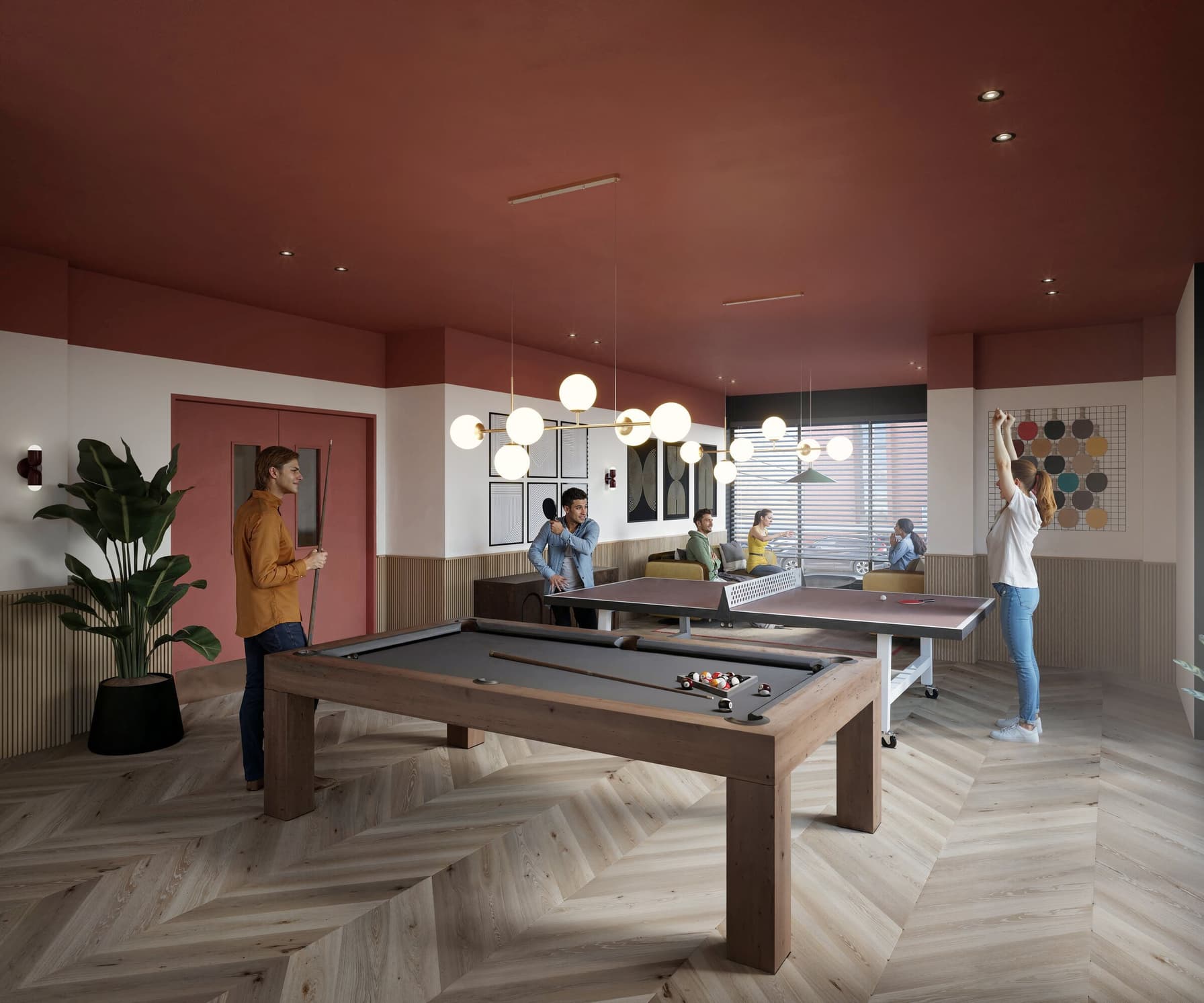 Student housing games room