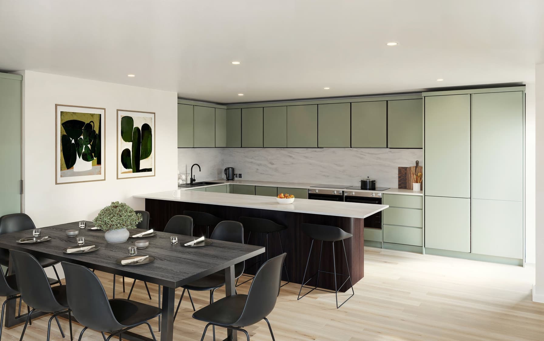Student housing kitchen