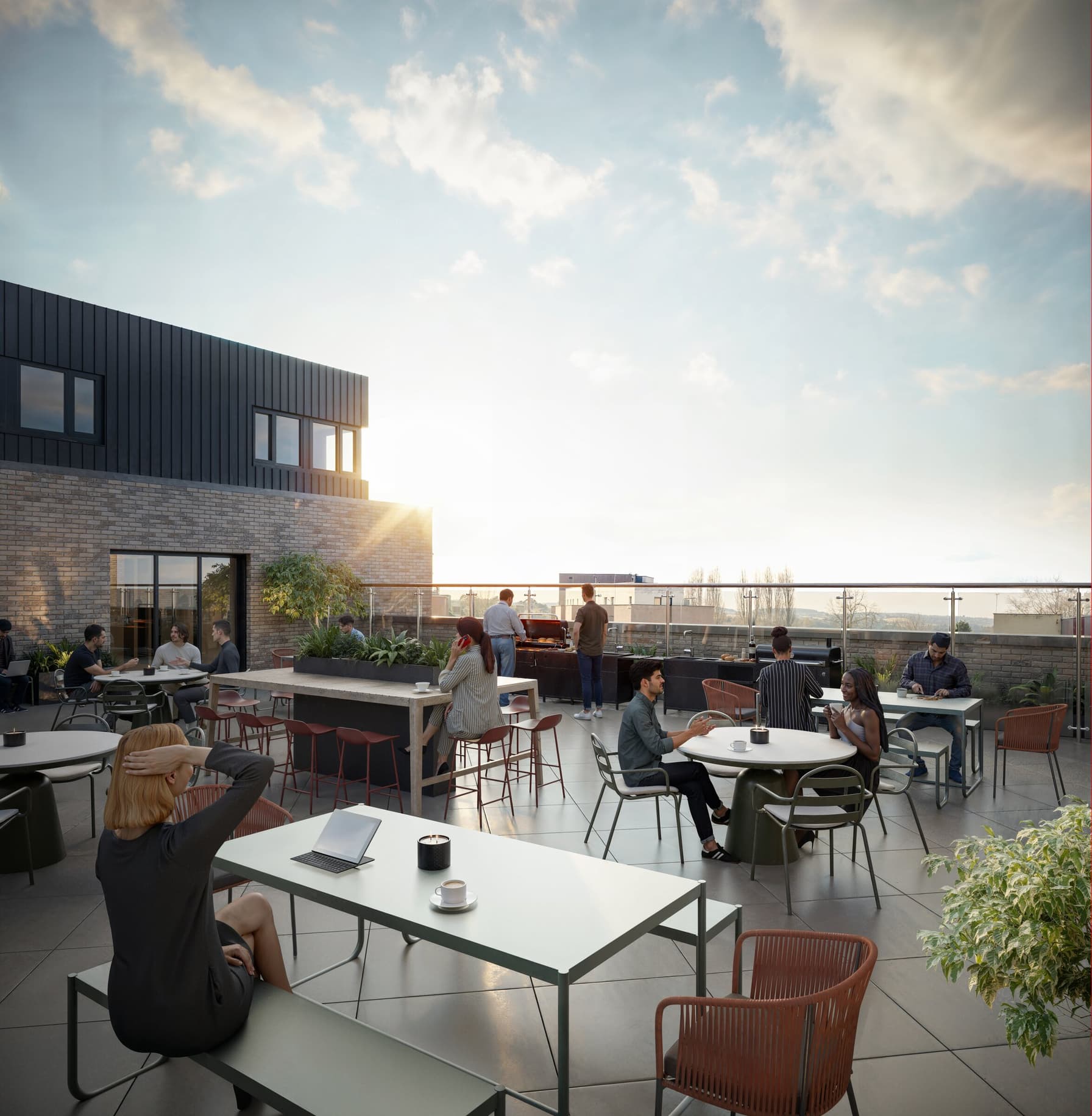 Student housing roof terrace